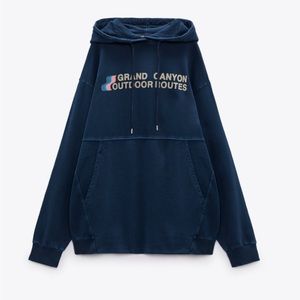 Zara Navy Blue Grand Canyon Hoodie / Sweatshirt
